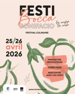 affiche du festi bocca 2026, le festival culinaire de Bonifacio