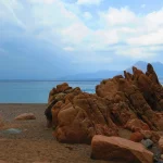 la plage les roches rouges à Piana